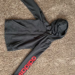 Grey Adidas Zip-Up Sweatshirt